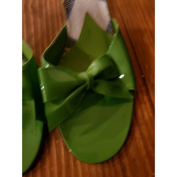 Isaac Mizrahi Green Slides Sandals Size 10 - Picture 4 of 7